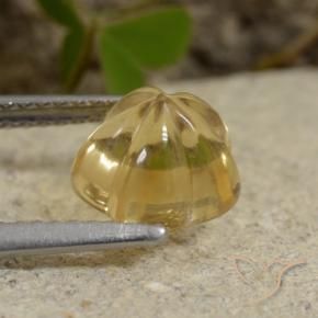 2.23克拉天然黄水晶，花形切割，透明