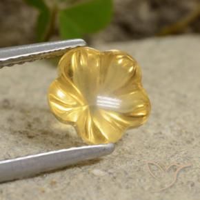 1.76克拉天然黄水晶，花形切割，透明