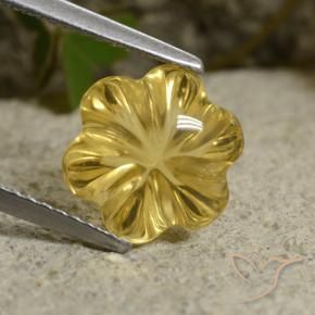 3.48克拉天然黄水晶，花形切割，透明