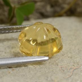 3.48克拉天然黄水晶，花形切割，透明