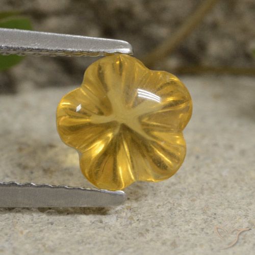 1.61ct 天然 蜜黄色 黄水晶, 花形切割, 透明
