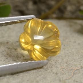 1.61克拉天然黄水晶，花形切割，透明