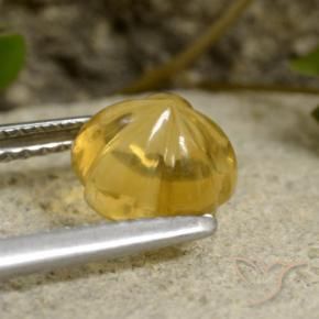 1.61克拉天然黄水晶，花形切割，透明