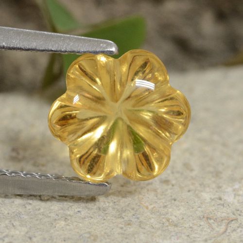 1.76ct 天然 深黄色 黄水晶, 花形切割, 透明