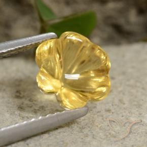 1.76克拉天然黄水晶，花形切割，透明
