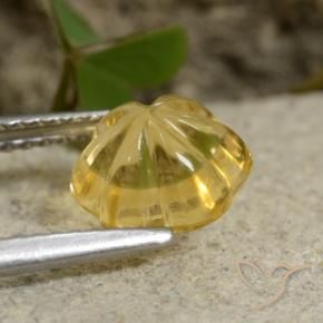 1.76克拉天然黄水晶，花形切割，透明