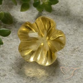 2.24克拉天然黄水晶，花形切割，透明