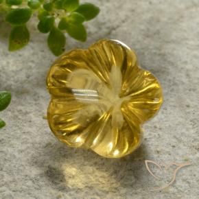 2.18克拉天然黄水晶，花形切割，透明