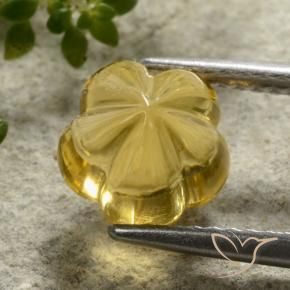 2.18克拉天然黄水晶，花形切割，透明