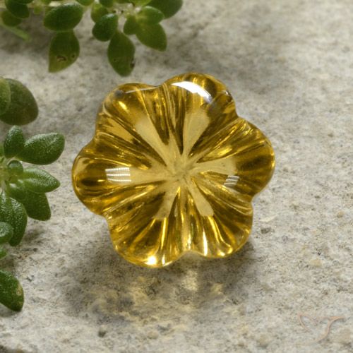 2.39ct 天然 蜜黄色 黄水晶, 花形切割, 透明