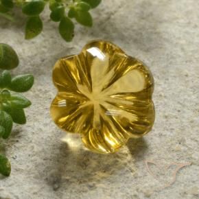 2.39克拉天然黄水晶，花形切割，透明