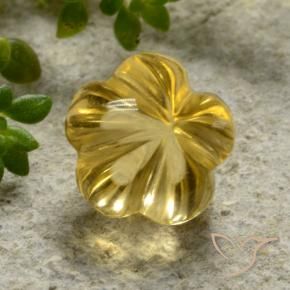 2.15克拉天然黄水晶，花形切割，透明
