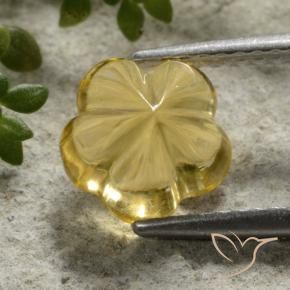 2.15克拉天然黄水晶，花形切割，透明