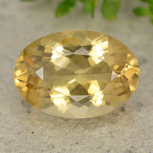 5.29ct 天然 中金 黄水晶, 椭圆形, VVS