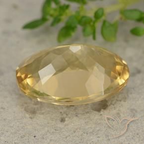 5.29克拉天然黄水晶，椭圆形，VVS