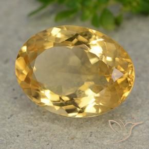 6.19克拉天然黄水晶，椭圆形，VVS