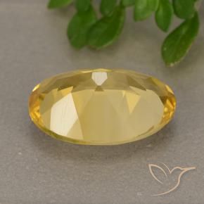 4.15克拉天然黄水晶，椭圆形，VVS-VS