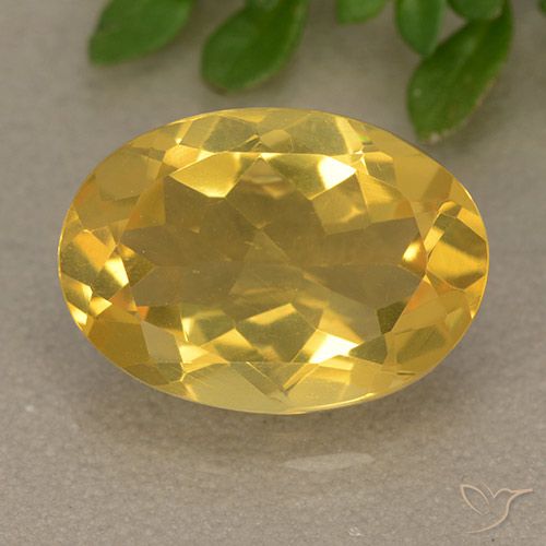 5.07ct 天然 金色 黄水晶, 椭圆形, VVS-VS