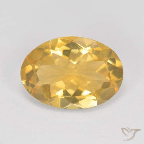 4.75ct 天然 中金 黄水晶, 椭圆形, VVS-VS