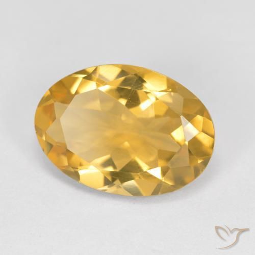 4.75克拉天然黄水晶，椭圆形，VVS-VS