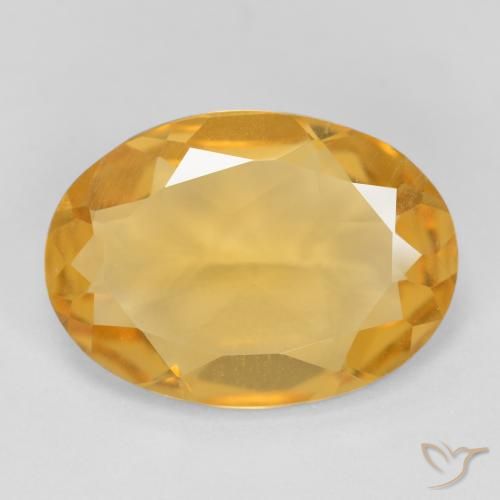 4.04ct 天然 中浅橙金 黄水晶, 椭圆形, VVS-VS