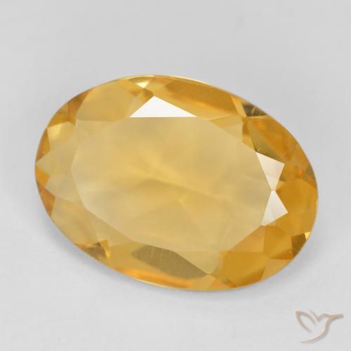 4.04克拉天然黄水晶，椭圆形，VVS-VS