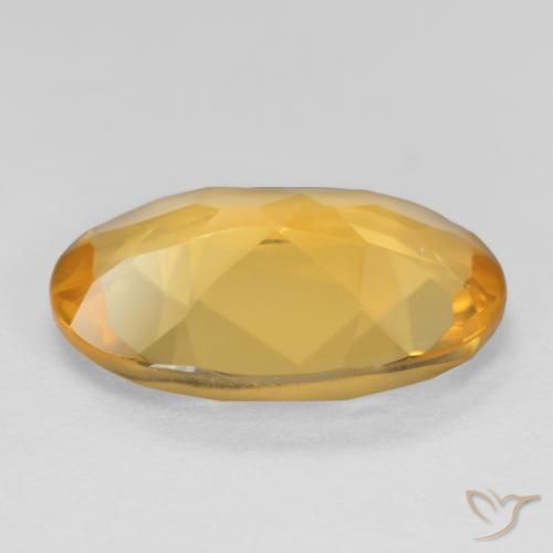 4.04克拉天然黄水晶，椭圆形，VVS-VS