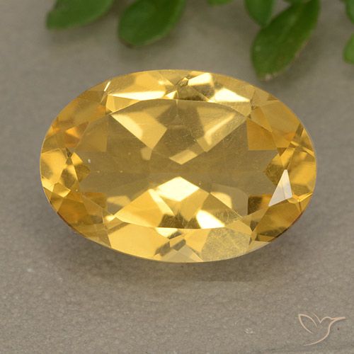 4.50ct 天然 中金 黄水晶, 椭圆形, VVS-VS