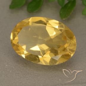 4.50克拉天然黄水晶，椭圆形，VVS-VS