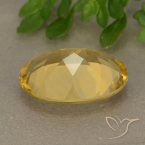 4.50克拉天然黄水晶，椭圆形，VVS-VS