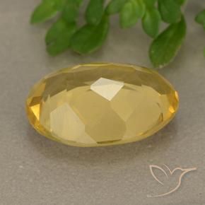 4.81克拉天然黄水晶，椭圆形，VVS-VS