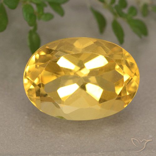 6.38ct 天然 中金 黄水晶, 椭圆形, VVS-VS