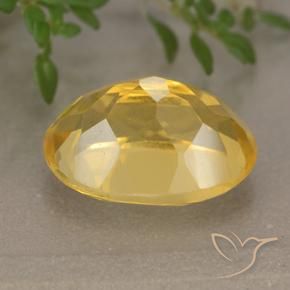 6.38克拉天然黄水晶，椭圆形，VVS-VS