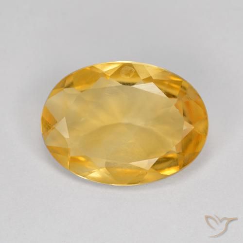 3.20ct 天然 深金橙色 黄水晶, 椭圆形, VVS-VS