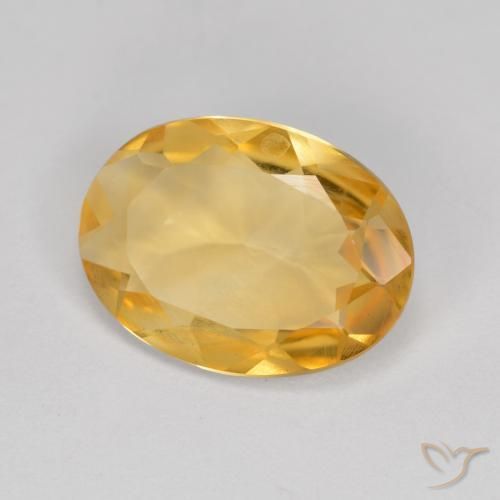 3.20克拉天然黄水晶，椭圆形，VVS-VS