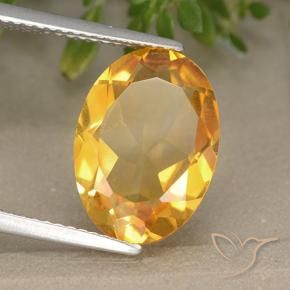 4.68克拉天然黄水晶，椭圆形，VVS-VS