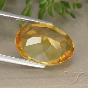 4.68克拉天然黄水晶，椭圆形，VVS-VS