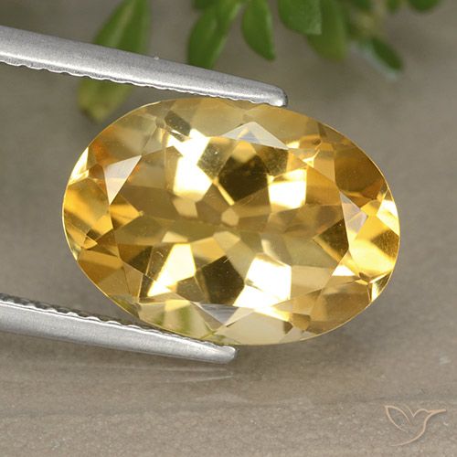 4.78ct 天然 中浅金色 黄水晶, 椭圆形, VVS-VS