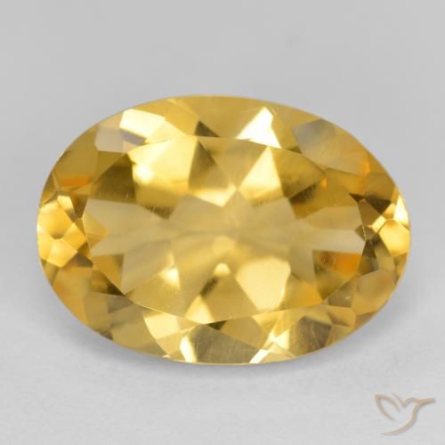 5.18克拉天然黄水晶，椭圆形，VVS-VS