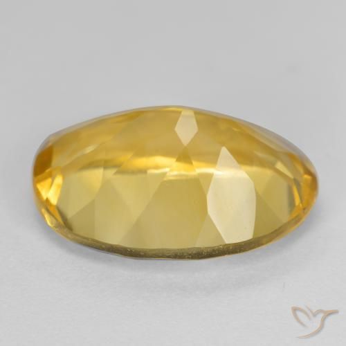 5.18克拉天然黄水晶，椭圆形，VVS-VS