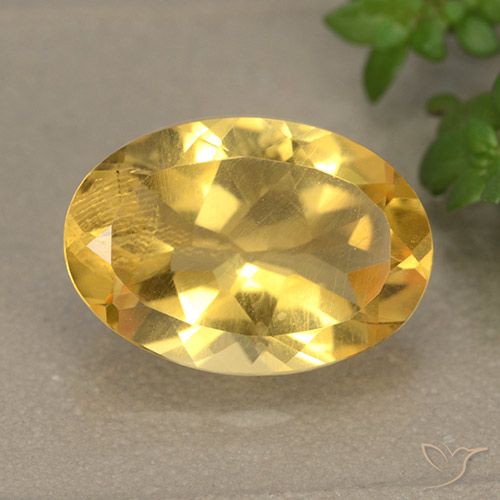 4.94ct 天然 金色 黄水晶, 椭圆形, VVS-VS