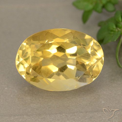 5.70ct 天然 金色 黄水晶, 椭圆形, VVS-VS