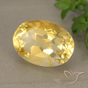 5.70克拉天然黄水晶，椭圆形，VVS-VS