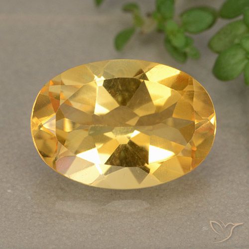 5.06ct 天然 中浅橙金 黄水晶, 椭圆形, VVS-VS