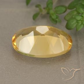 5.06克拉天然黄水晶，椭圆形，VVS-VS