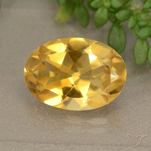 5.11ct 天然 亮金 黄水晶, 椭圆形, VVS-VS