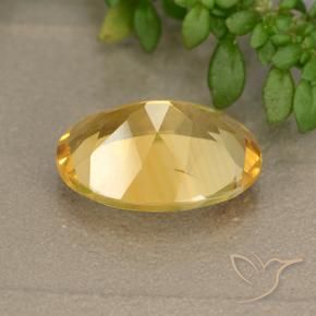 5.11克拉天然黄水晶，椭圆形，VVS-VS