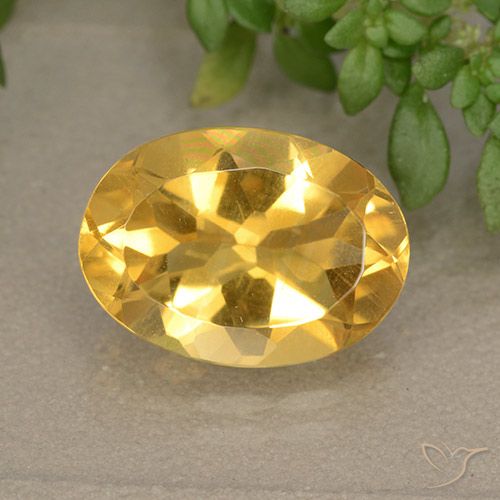5.44ct 天然 中金 黄水晶, 椭圆形, VVS-VS