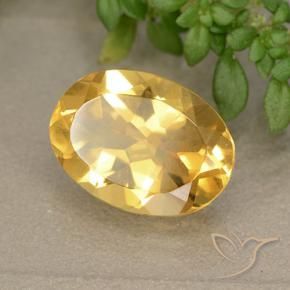 5.44克拉天然黄水晶，椭圆形，VVS-VS