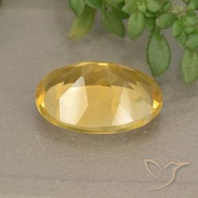5.44克拉天然黄水晶，椭圆形，VVS-VS